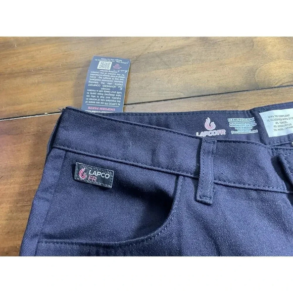 LAPCO FR Womens Pants Blue Size 8 Tall Flame Resistant Cat 2 Cotton Blend - Picture 4 of 10
